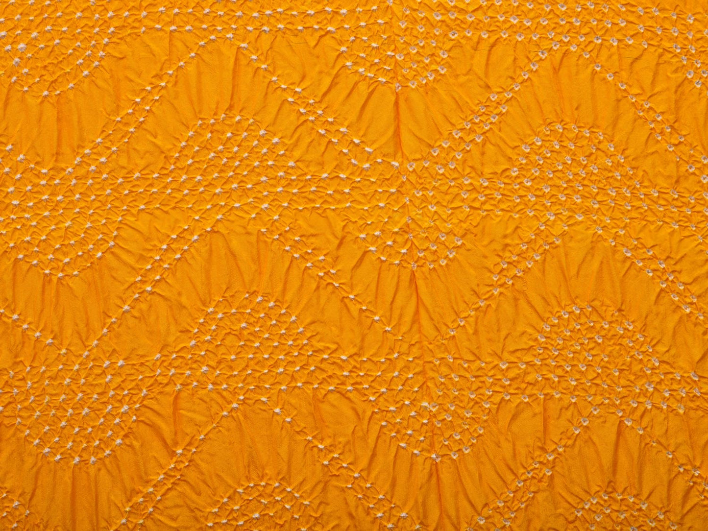 Yellow Bandhani Kanchipuram Silk Handloom Saree with Border and Pallu Design bn0429