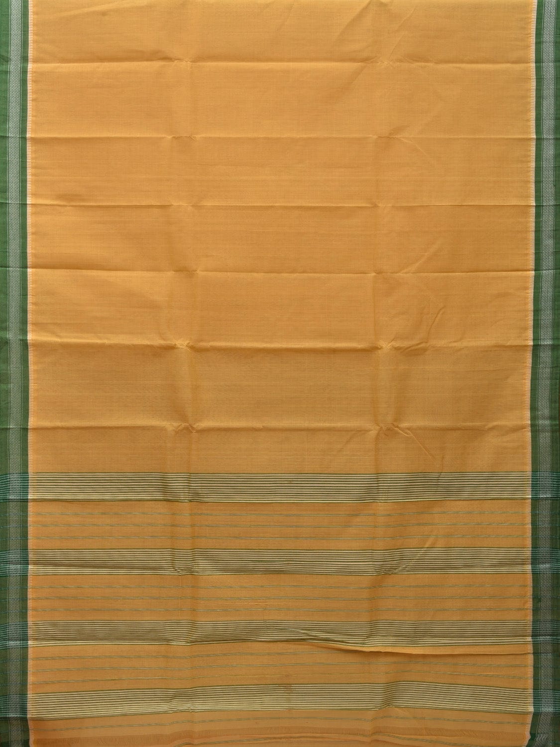Yellow Narayanpet Cotton Handloom Plain Saree with Small Border Design No Blouse np0613