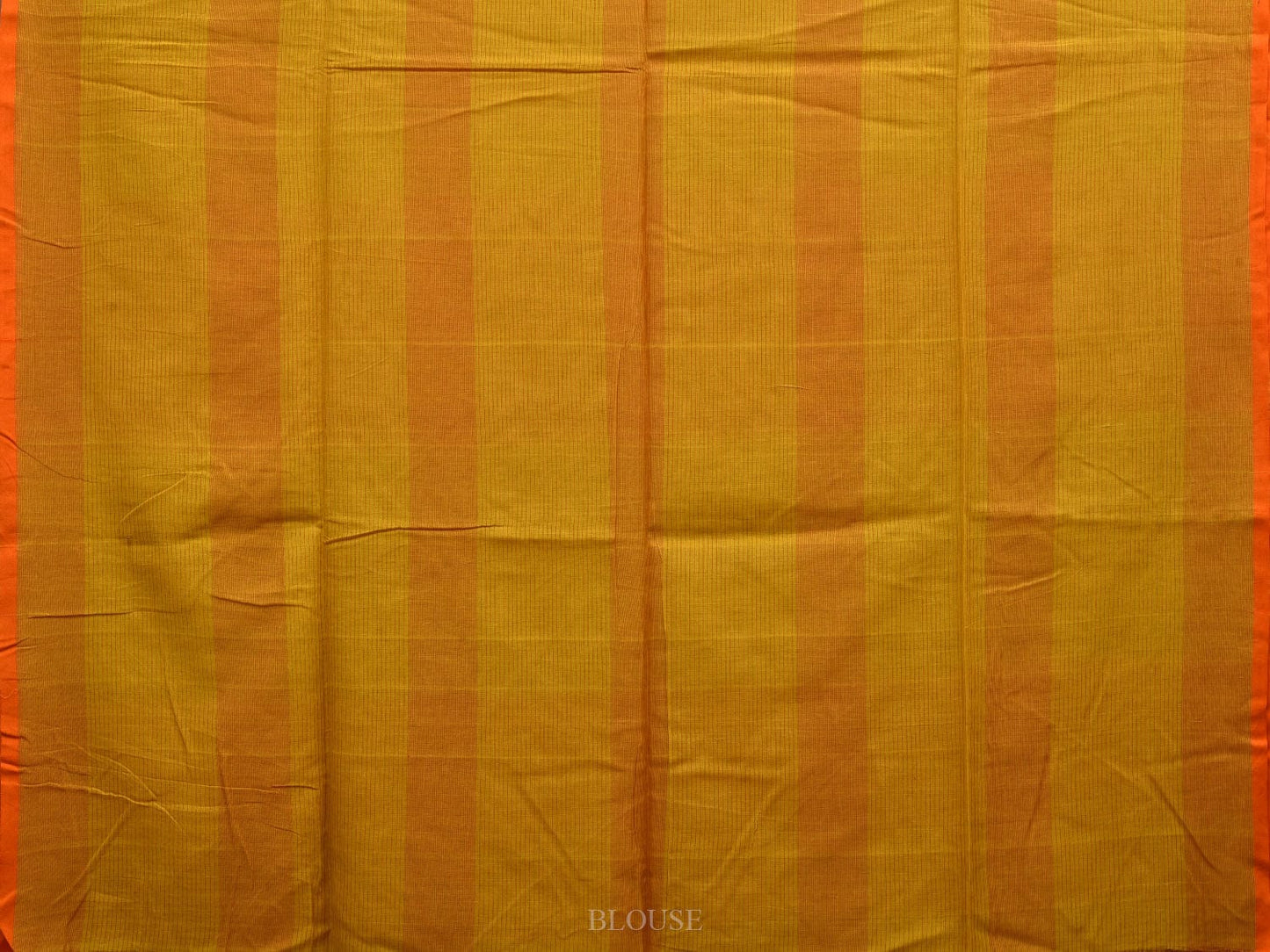 Yellow Organic Cotton Handloom Saree with Checks Design o0305