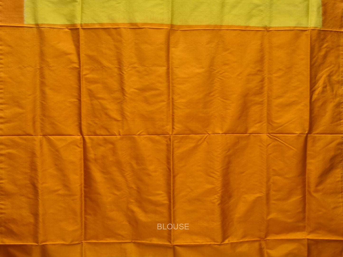 Yellow Pochampally Ikat Silk Handloom Plain Saree with Pallu Design i0738