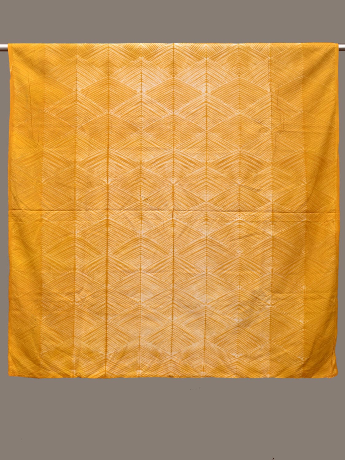Yellow Shibori Cotton Handloom Kurta Fabric with Hills Design 2.5mts f0215