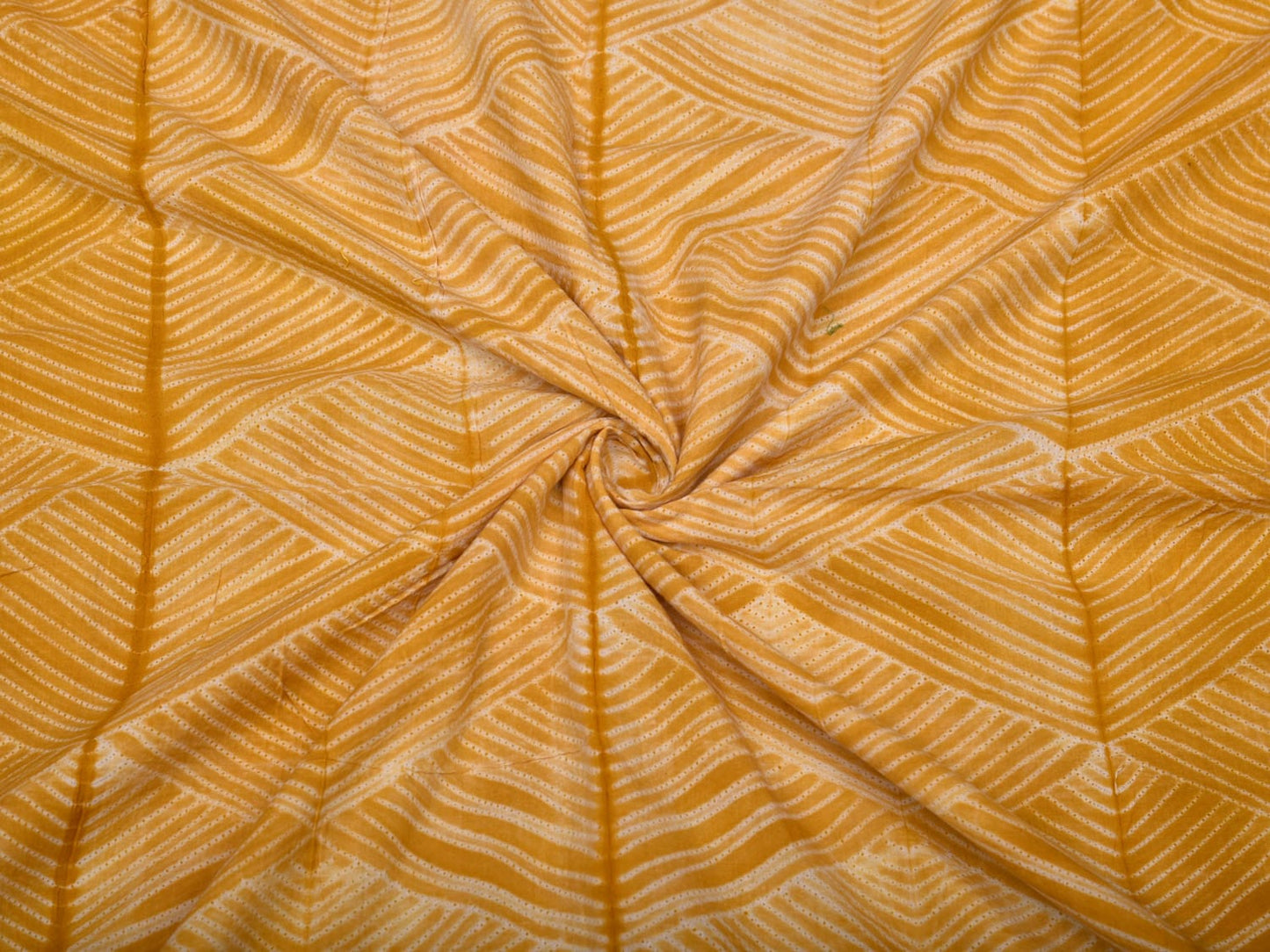 Yellow Shibori Cotton Handloom Kurta Fabric with Hills Design 2.5mts f0215