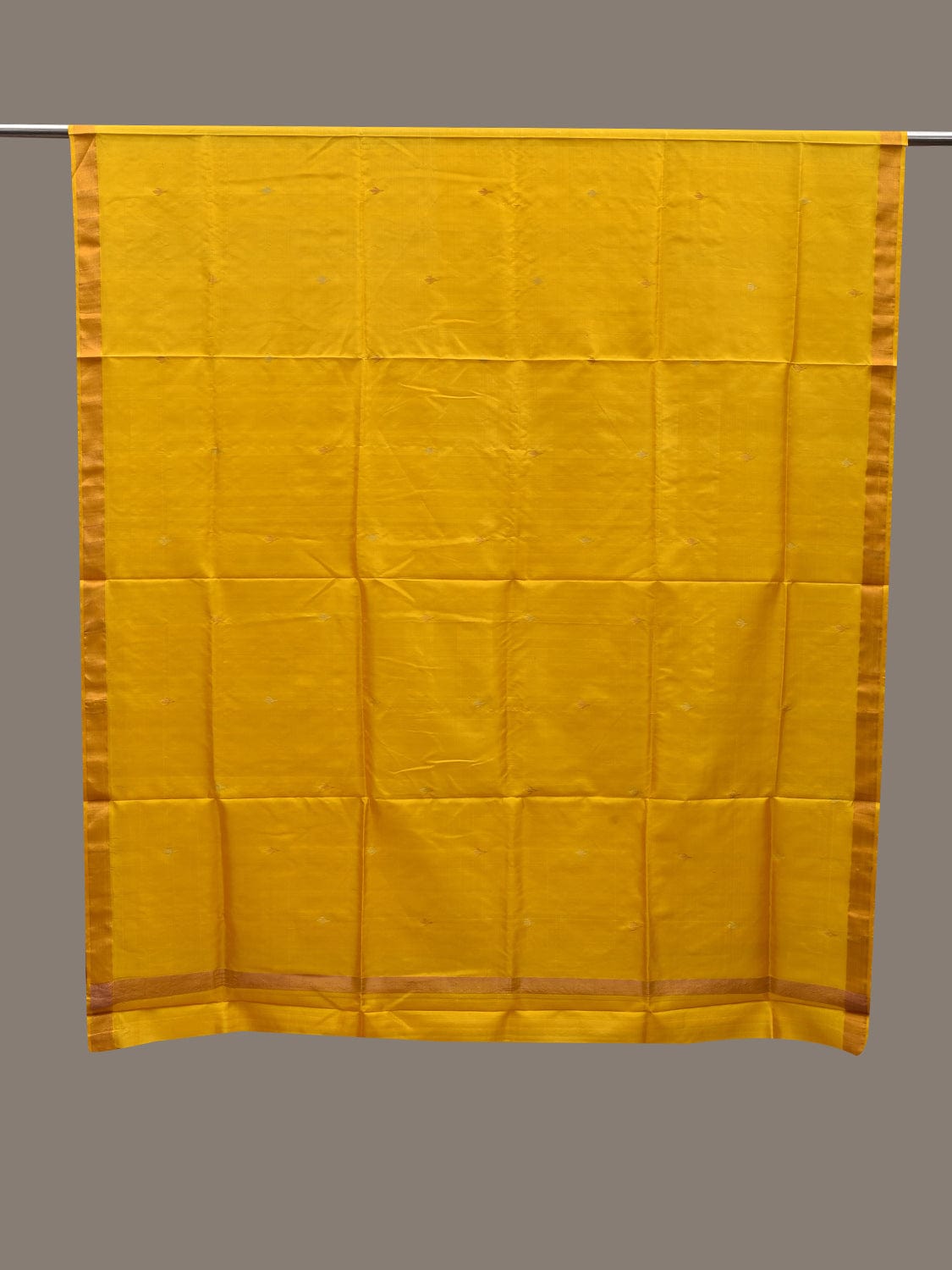 Yellow Uppada Silk Handloom Plain Dupatta with Zari Border ds2656