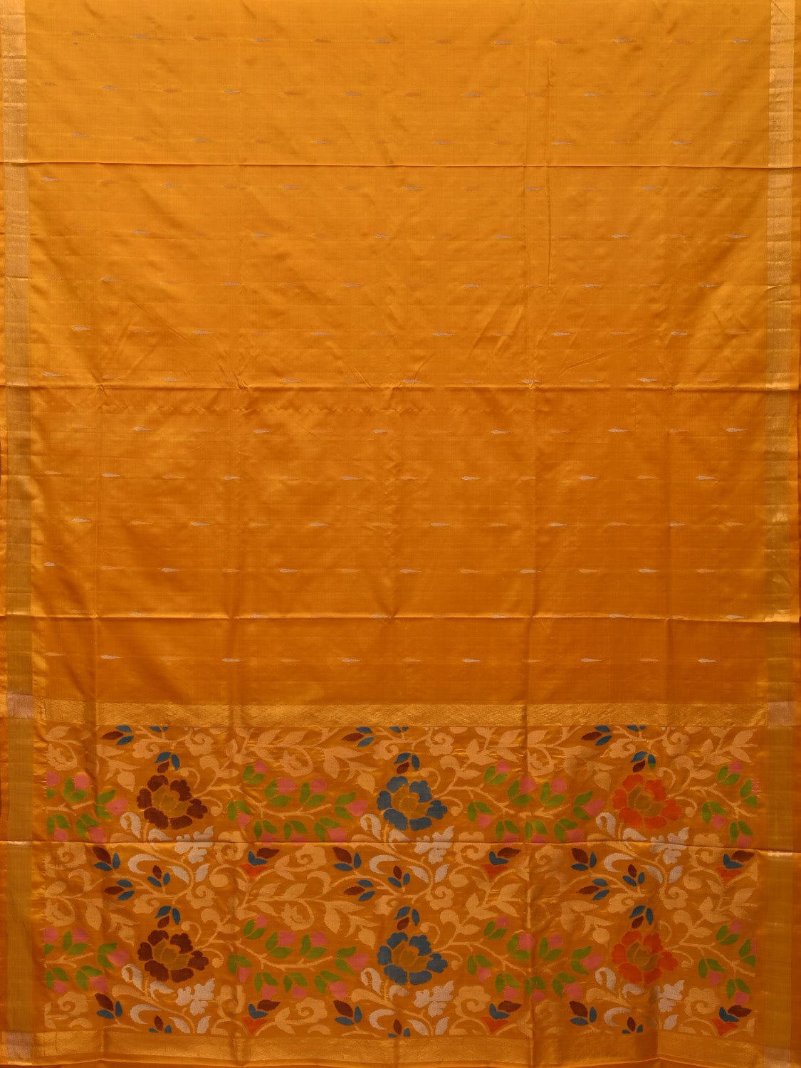 Yellow Uppada Silk Handloom Saree with Floral Pallu Design u1917