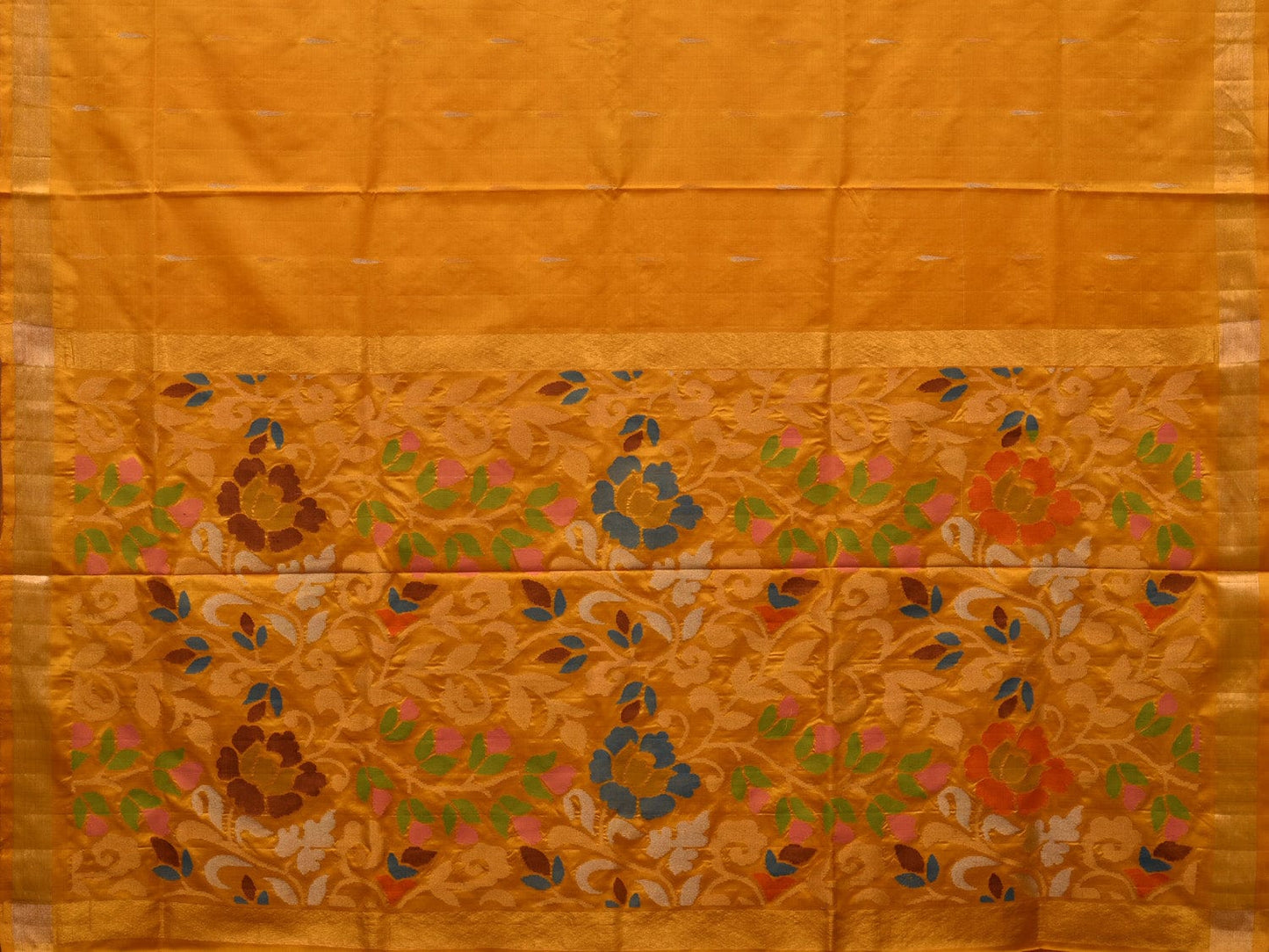 Yellow Uppada Silk Handloom Saree with Floral Pallu Design u1917