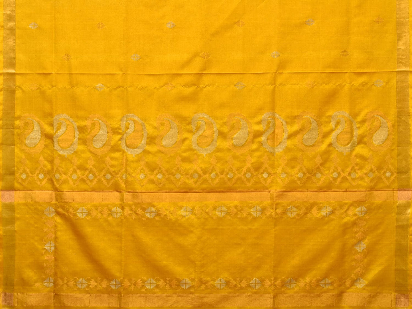 Yellow Uppada Silk Handloom Saree with Mango Pallu Design u2157