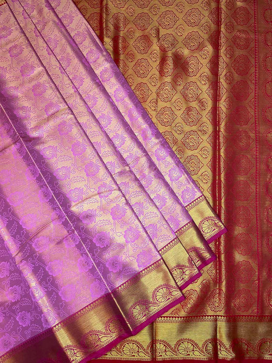 Pink Tissue Katan Silk Design Saree b0001ds