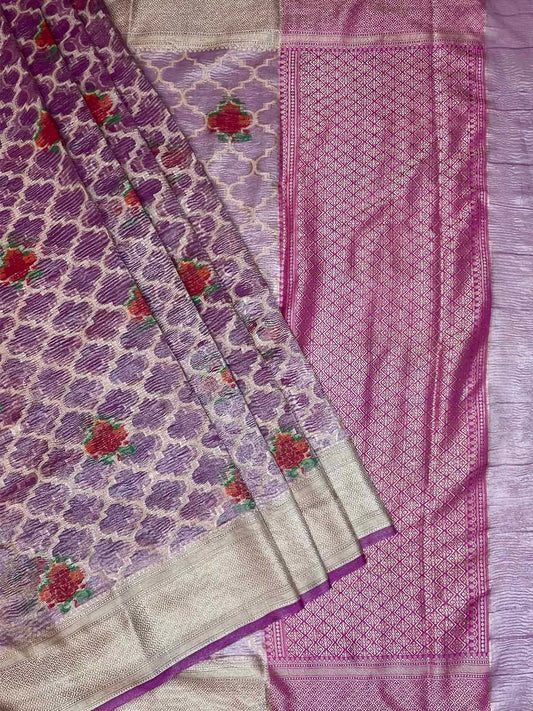 Crush Tissue Jaali Gulbagh Design b0031ds