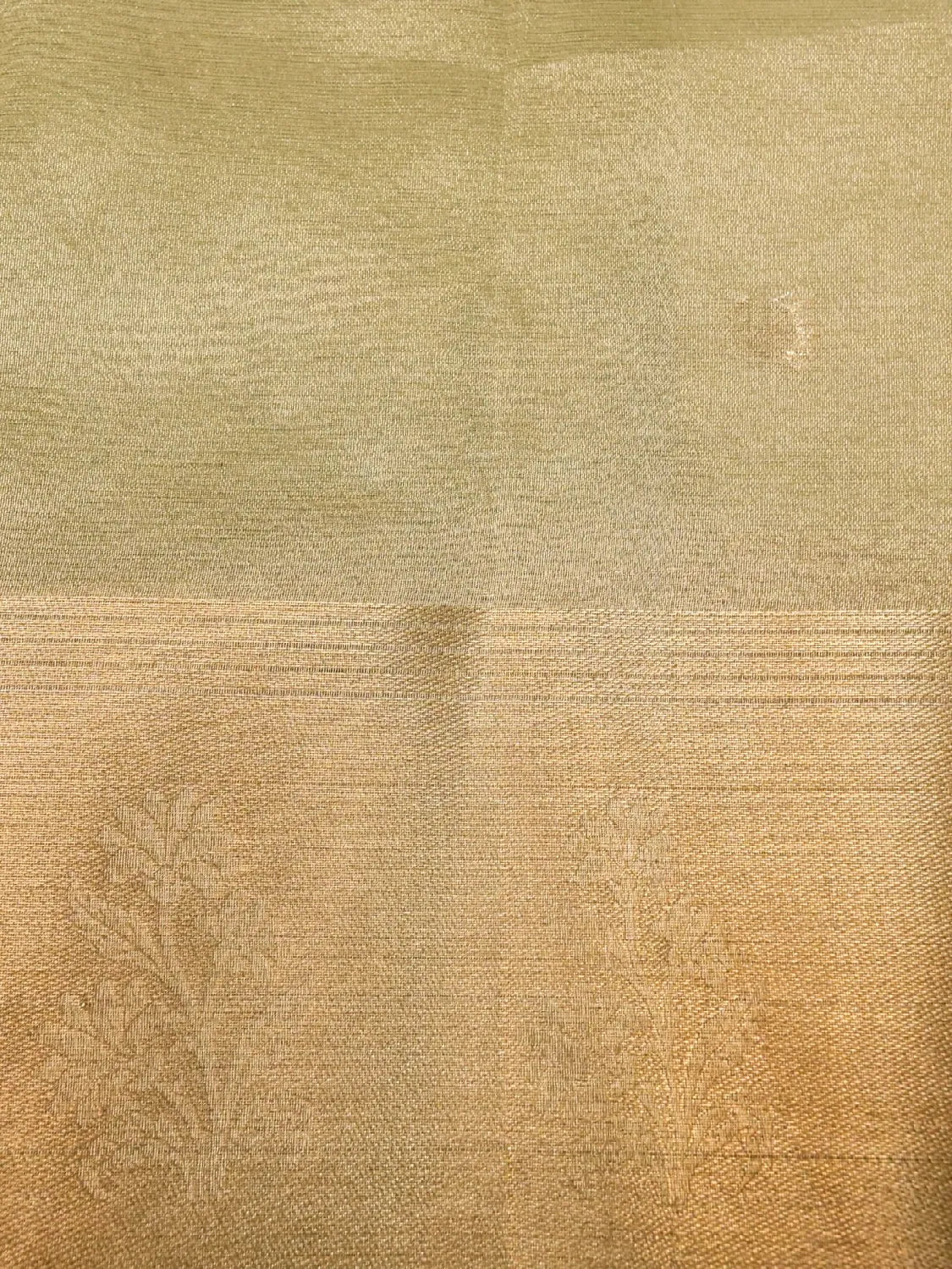 Handloom Sage Green Banarasi Tissue Silk Saree with Gold Zari Buti DSK0070