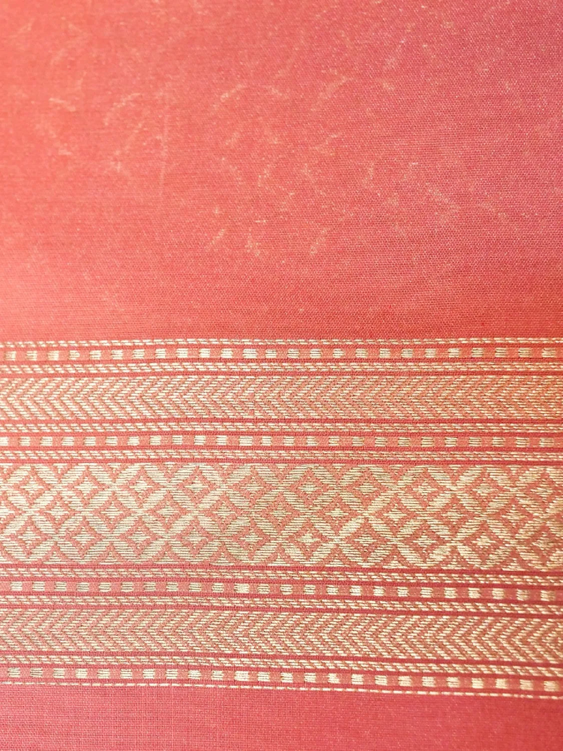 Handloom Gajri Banarasi Katan Silk Saree with Golden Zari Jangla Weave DSK0081