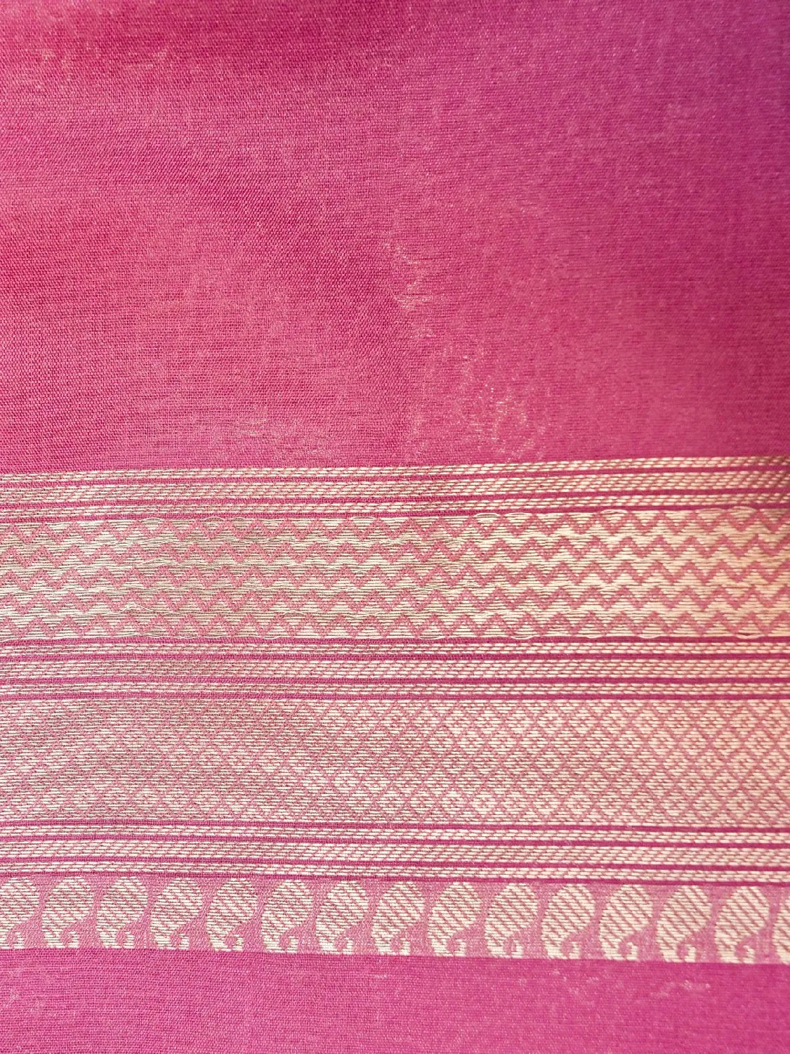 Handloom Carnation Pink Banarasi Katan Silk Saree with Golden Zari Jangla Weave DSK0091