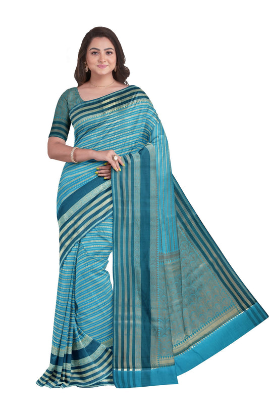 Kanchi Art Silk Saree with Zari Stripes Design at0028
