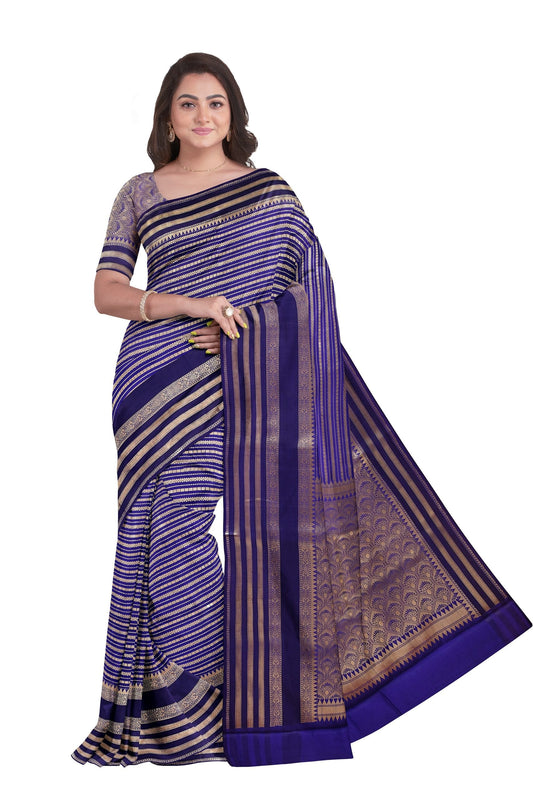 Kanchi Art Silk Saree with Zari Stripes Design at0030