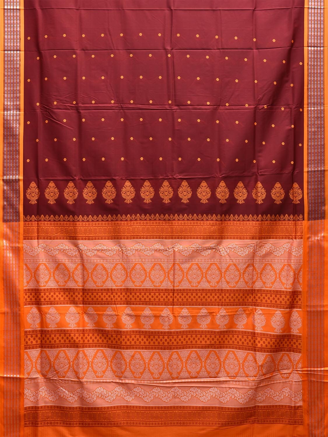 Sambalpuri Viscose Silk Saree with Thread Border Design at0047