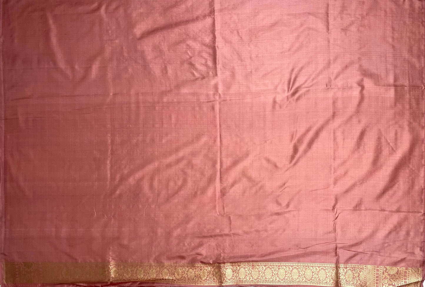 Onion Pink Banaras Munga Silk Saree with Rich Zari Border and Floral Design b0071ds