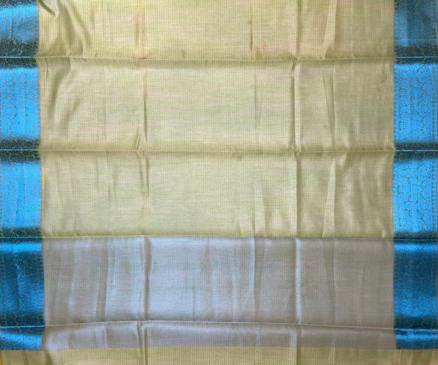 Fancy Raw Silk Saree with Stripes and Intricate Contrast Border Design b0110ds