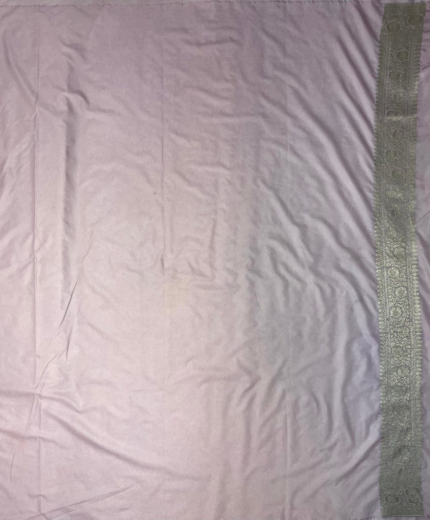 Onion Pink Katan Brocade with Zari and Allover Butti Design b0119ds