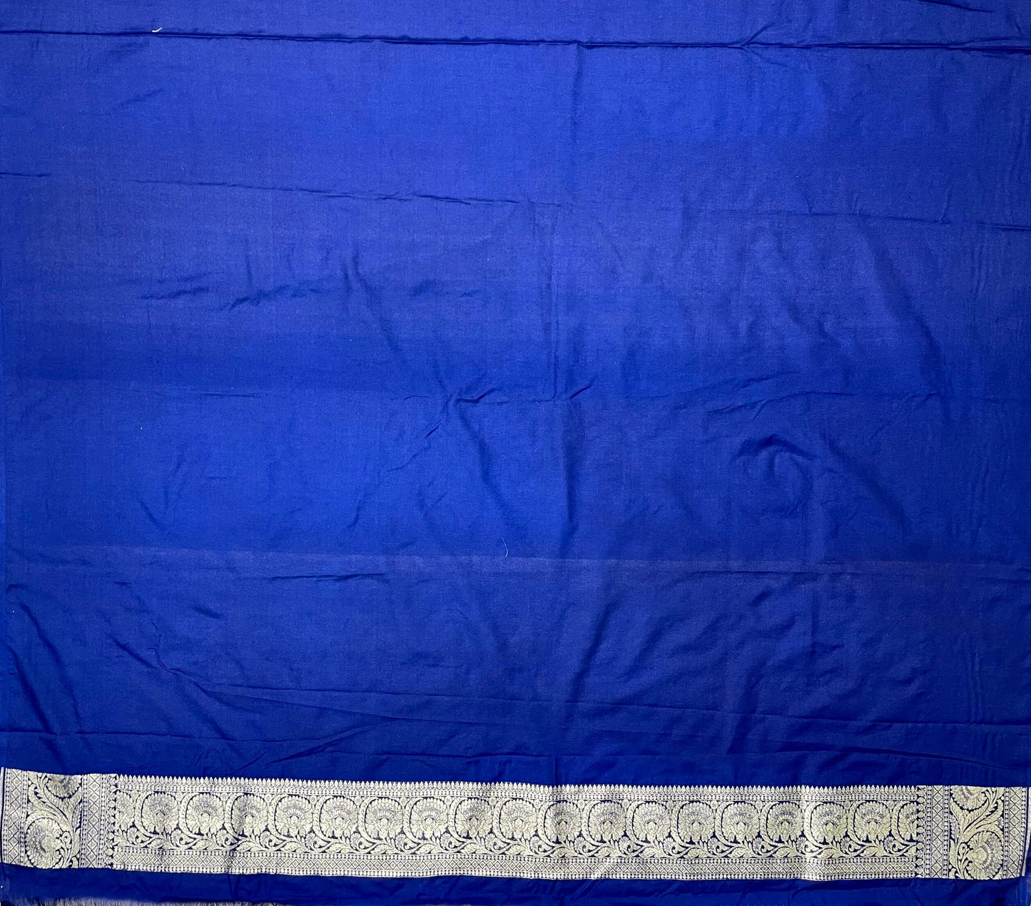 Blue Banaras Georgette Silk with Body Butta and Intricate Border Pallu Design b0130ds