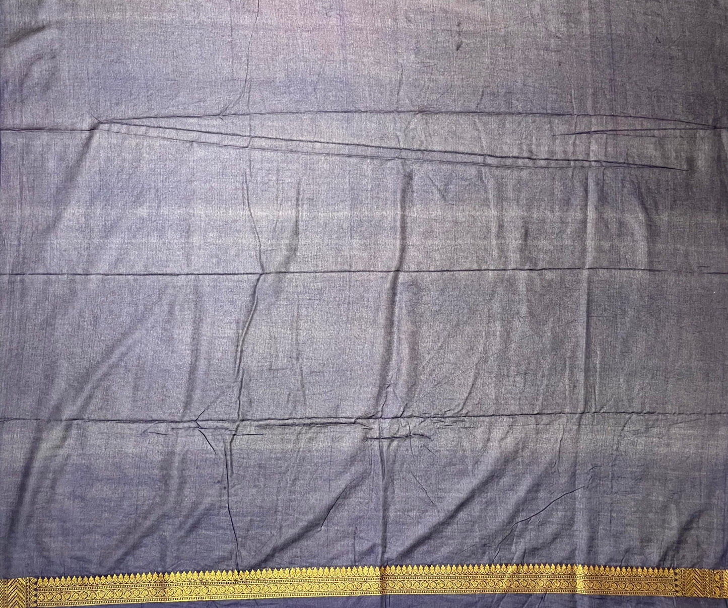 Blue Banaras Georgette with Body Butta and Intricate Border Pallu Design b0177ds