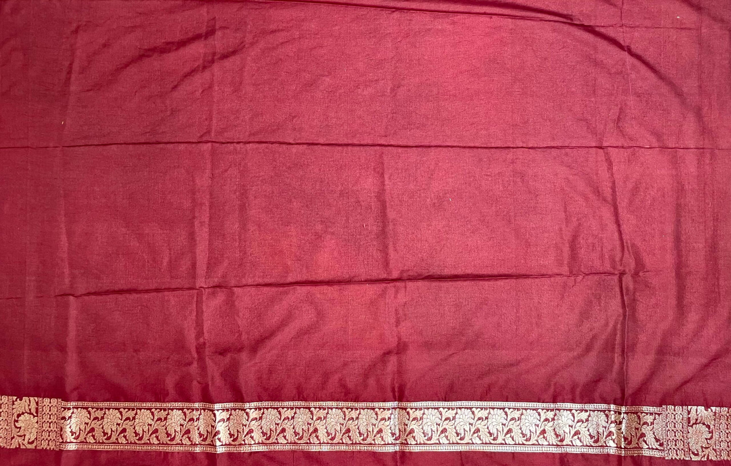 Maroon and Pink Banaras Georgette with Half and Half Dyed Body and Intricate Border Pallu Design b0183ds