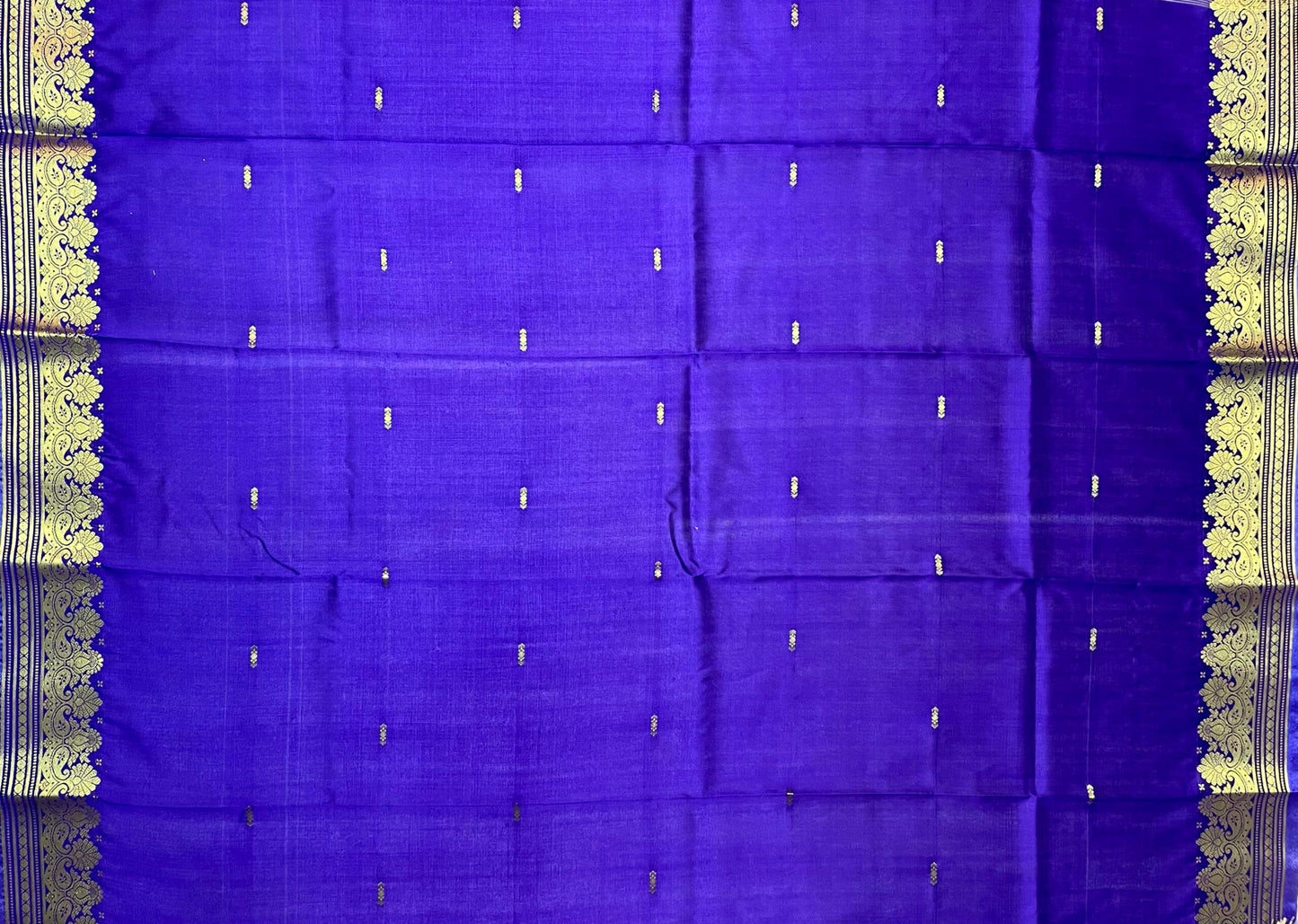Violet and Red Banaras Viscose Silk with Intricate Kanchivaram Border and Body Butta Design b0213ds