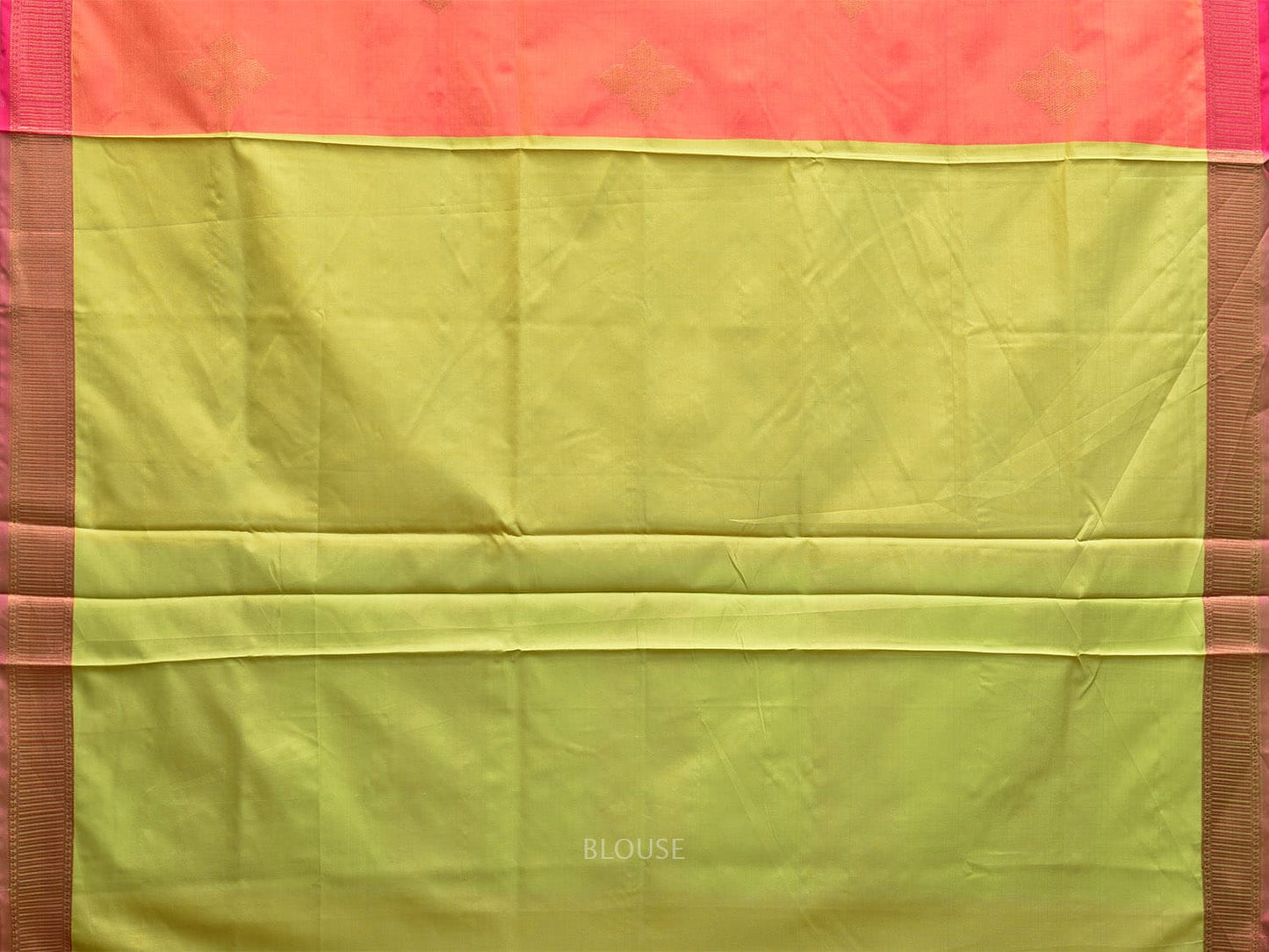 Pink and Red Katan Silk Saree with Border and Body Butta Design b0254ds