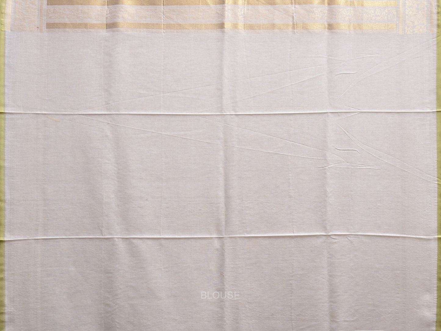 White and Cream Banaras Cut Work Cotton Saree with Jamdani Design b0303
