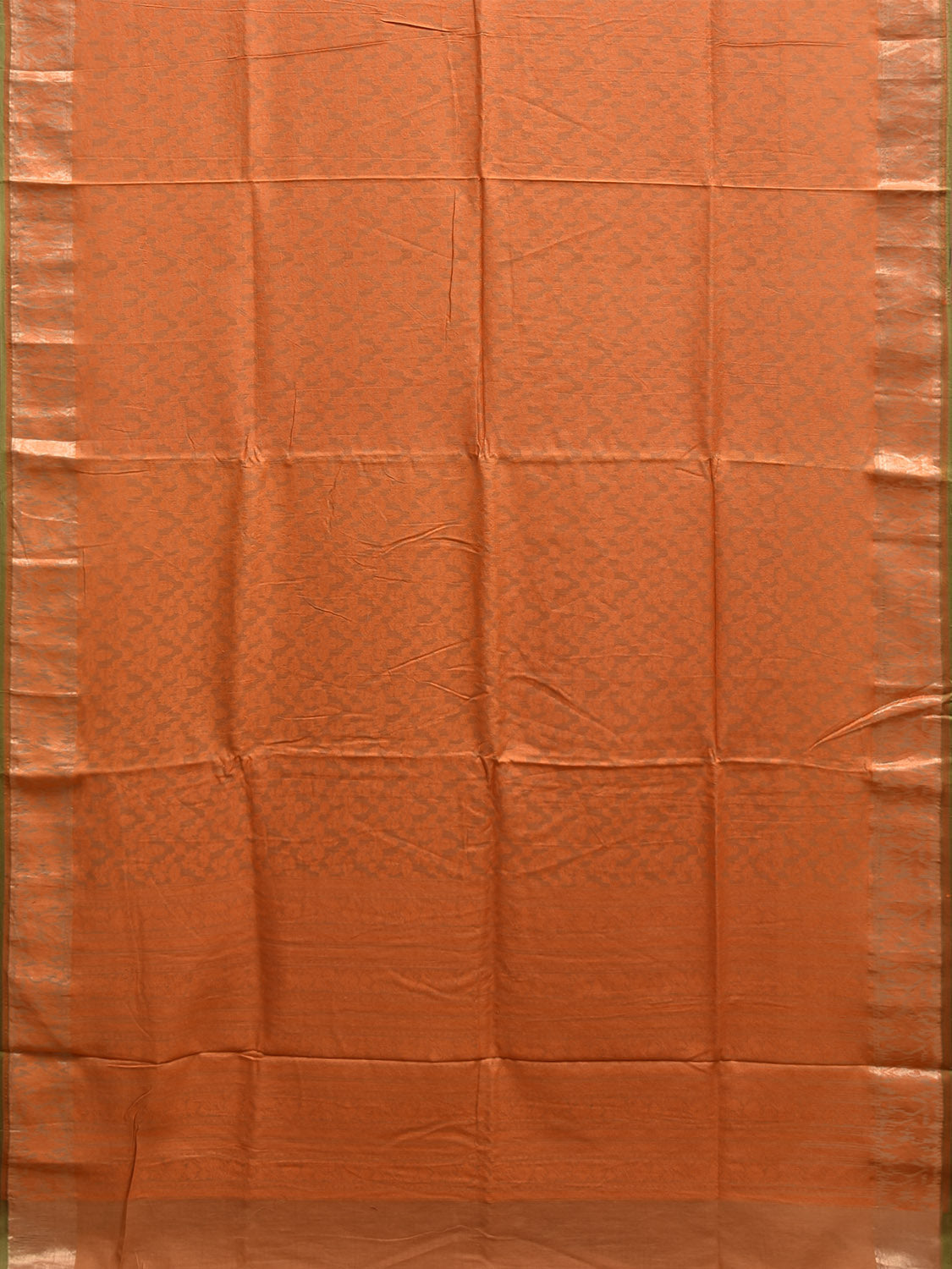 Orange Banaras Cut Work Cotton Saree with Jamdani Design b0304