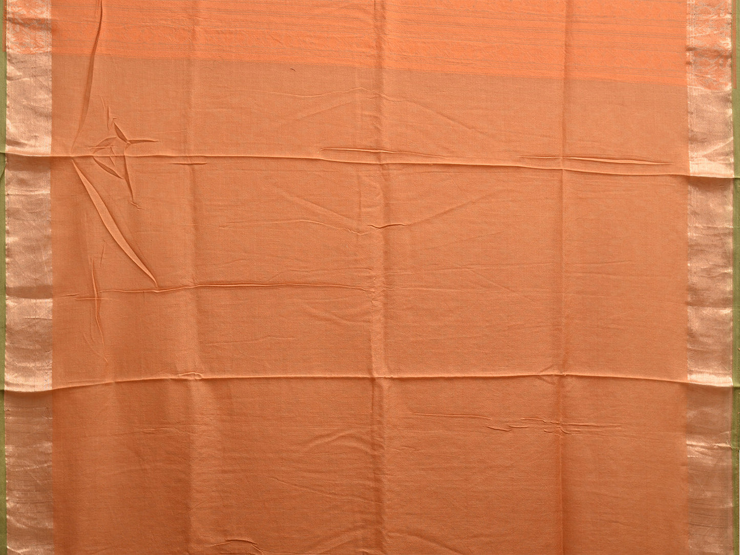 Orange Banaras Cut Work Cotton Saree with Jamdani Design b0304