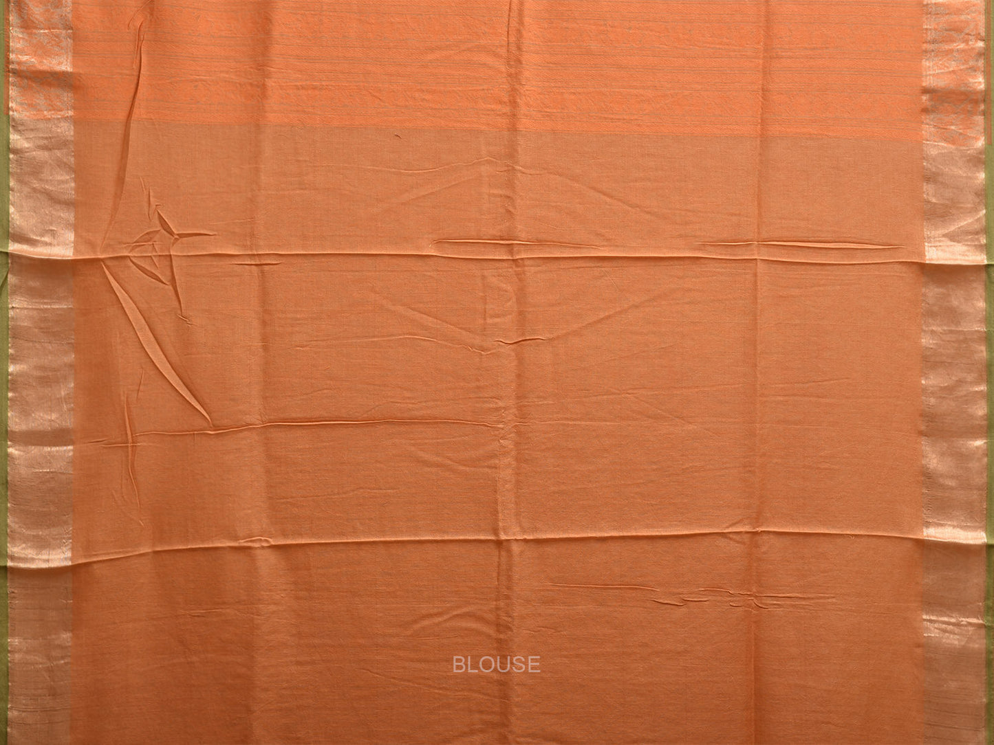 Orange Banaras Cut Work Cotton Saree with Jamdani Design b0304