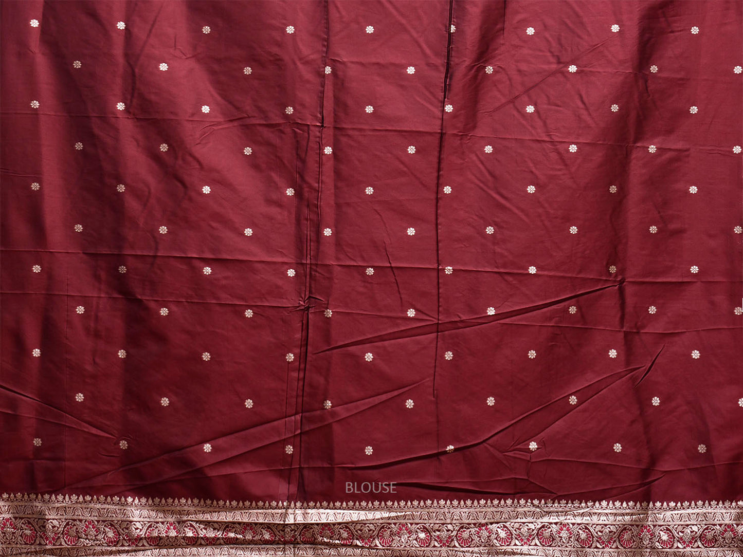 Brown Banaras Viscose Silk Saree with Border and Pallu Design b0308