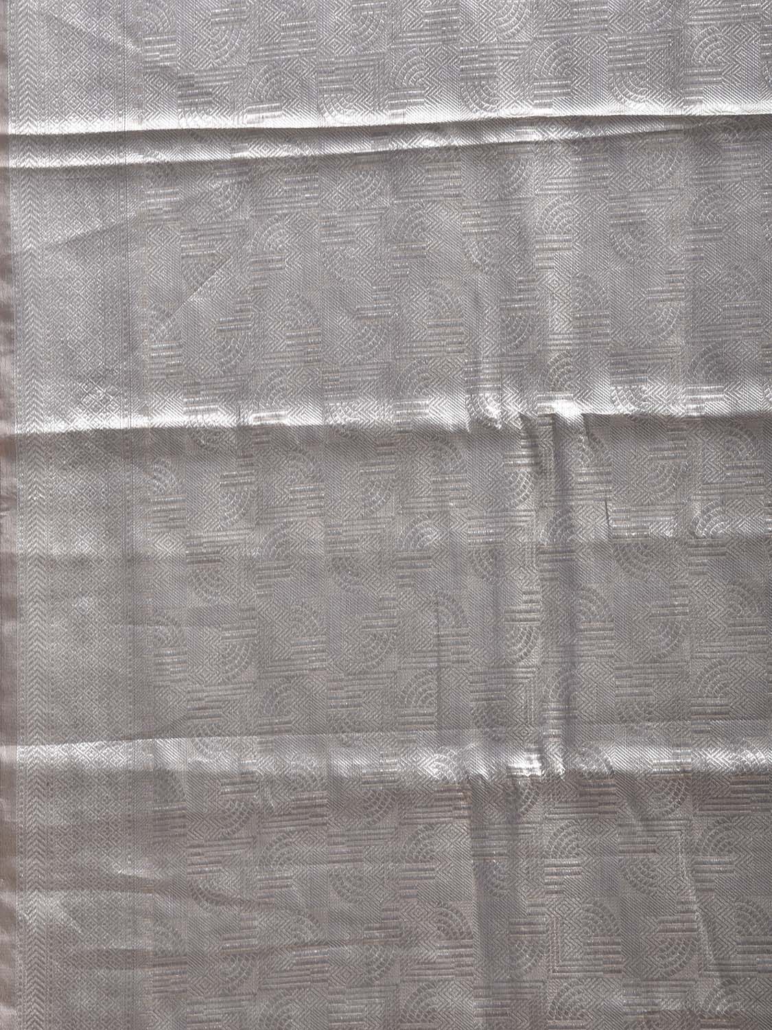 Silver Banaras Tissue Saree with All Over Design b0325