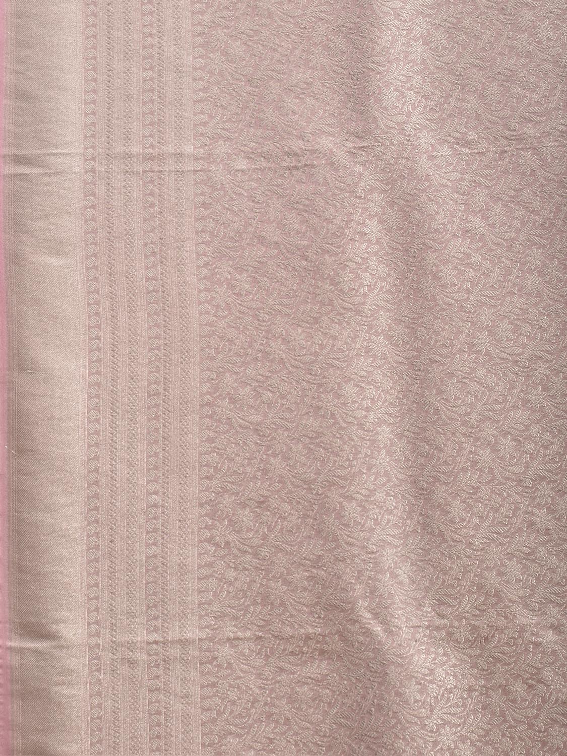 Light Pink Banaras Katan Saree with All Over Tissue Brocade Design b0329