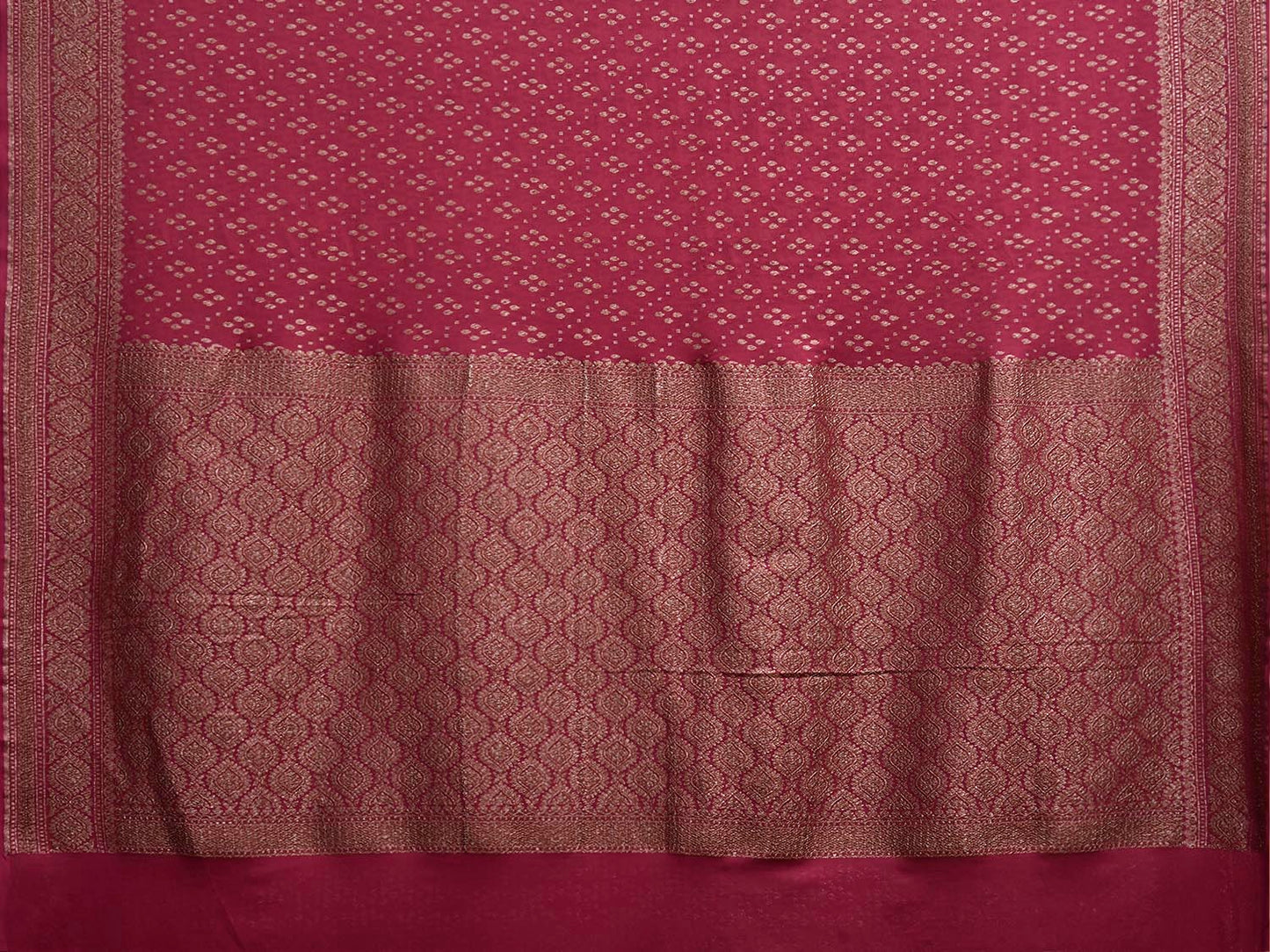 Wine Banaras Georgette Saree with Pallu and Border Design b0330