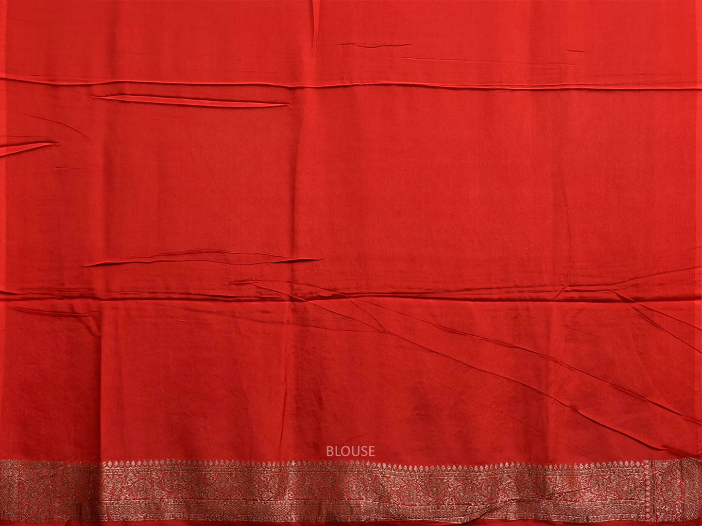 Black and Red Banaras Georgette Saree with Pallu and Border Design b0333
