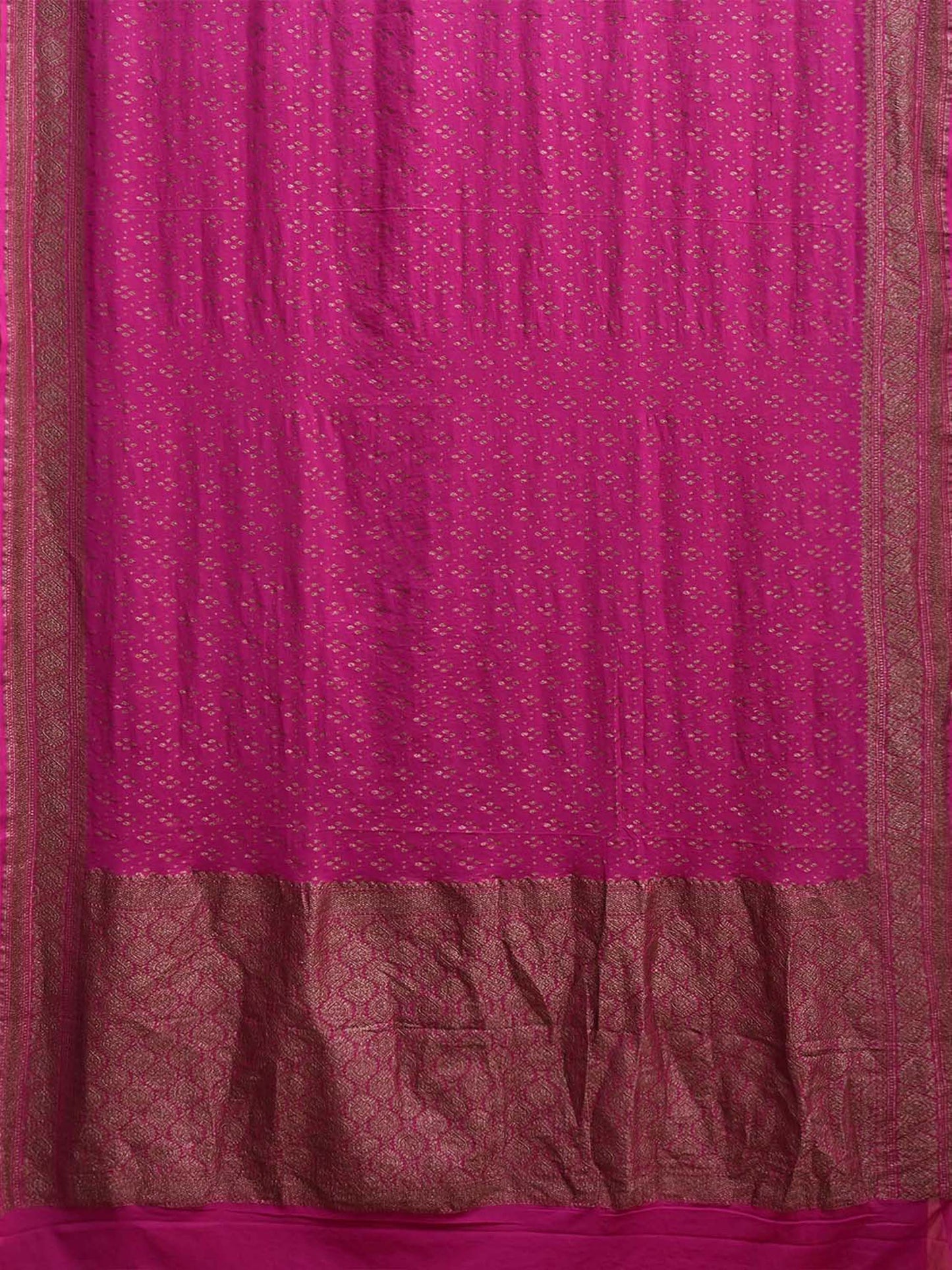 Pink Banaras Georgette Saree with Pallu and Border Design b0339