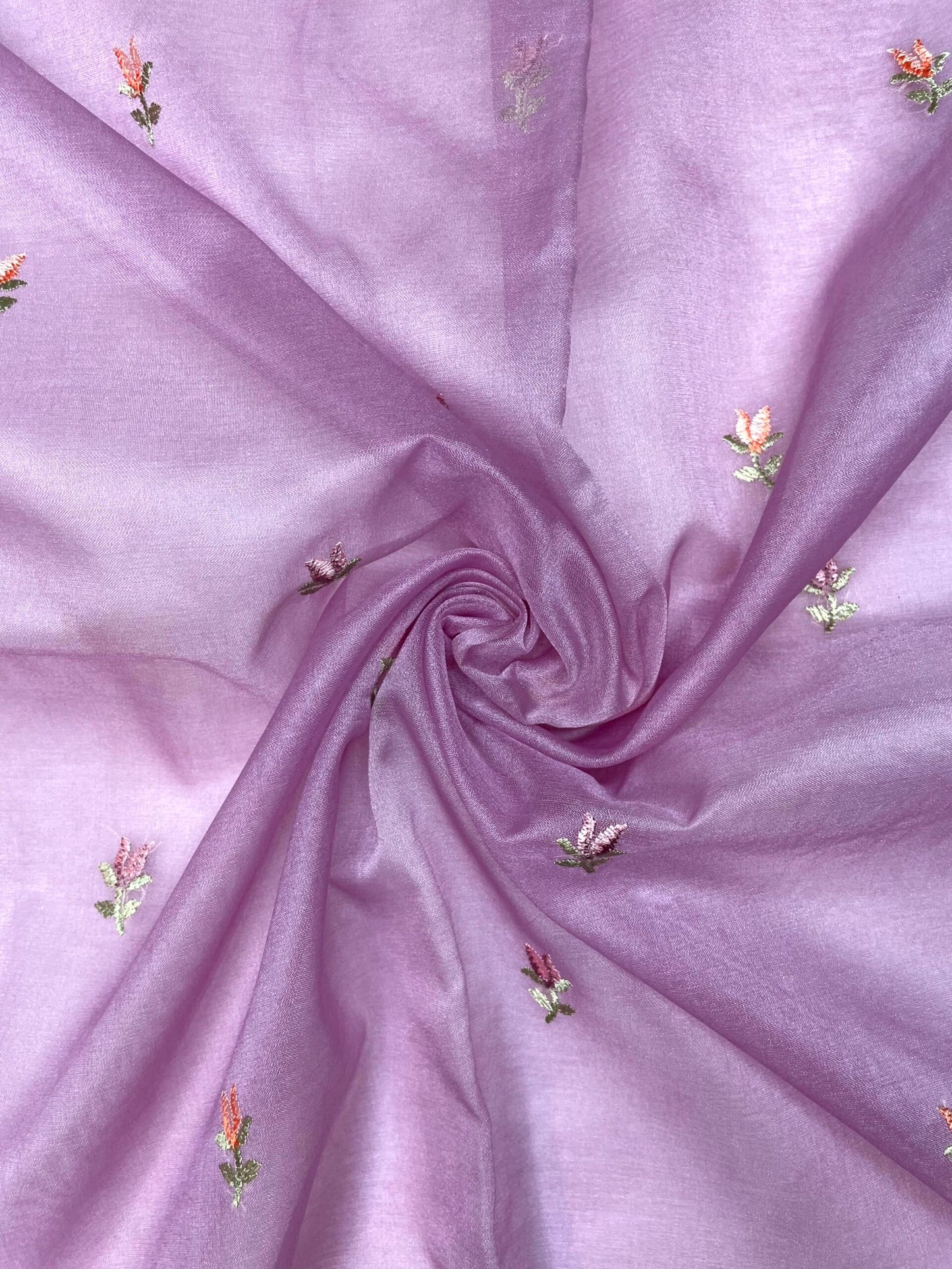 Lavender Organza Saree Embroidery with Butta and Border Design b0341ds