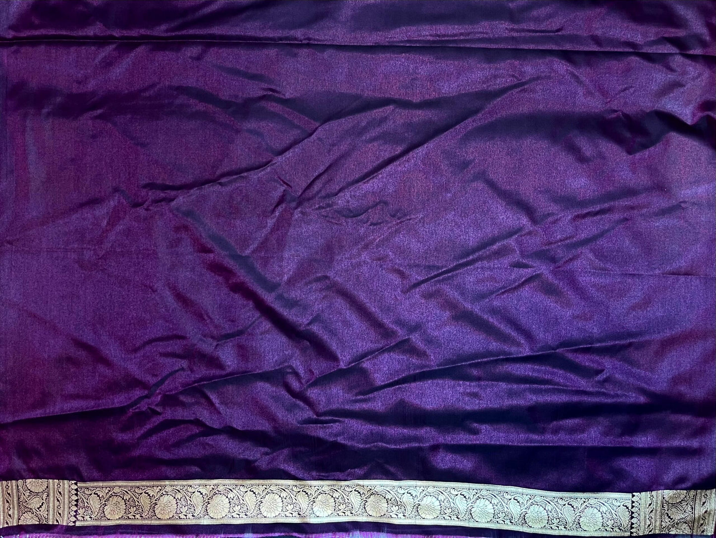 Dark Violet Banaras Katan Silk Saree with Body Butti and Border Design b0440ds