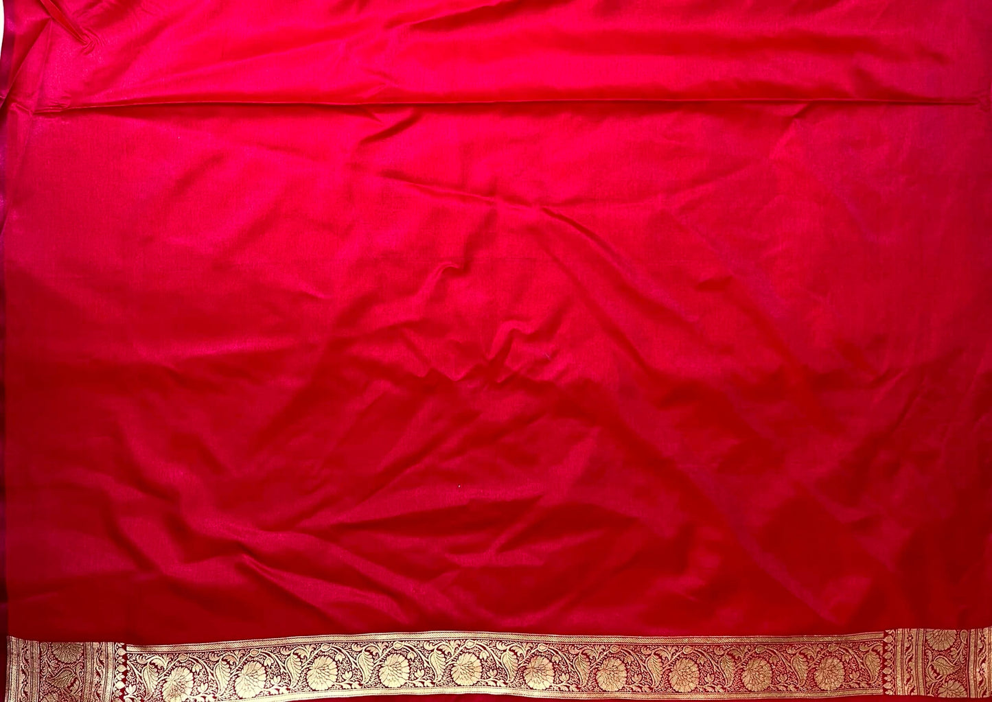 Dark Red Banaras Katan Silk Saree with Body Butti and Border Design b0446ds