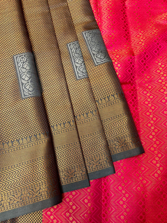 Banaras Katan Silk Saree with Body Butti and Border Design b0488ds