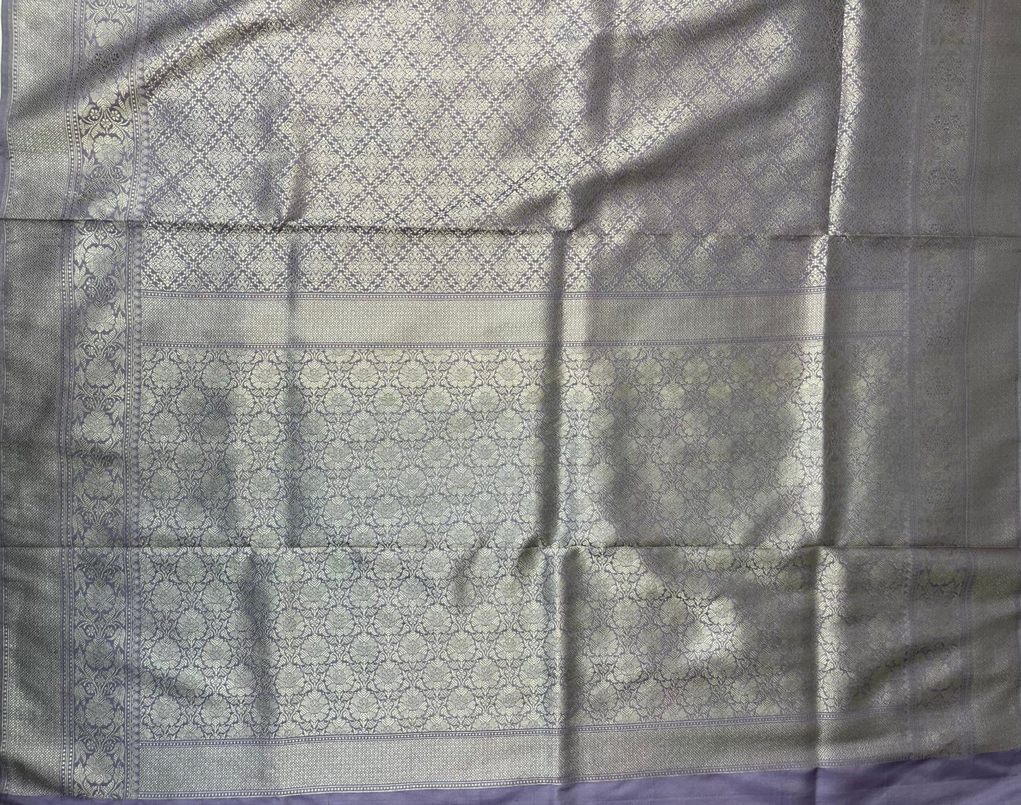 Light Violet Banaras Allover Brocade Saree with Border and Pallu Design b0494ds