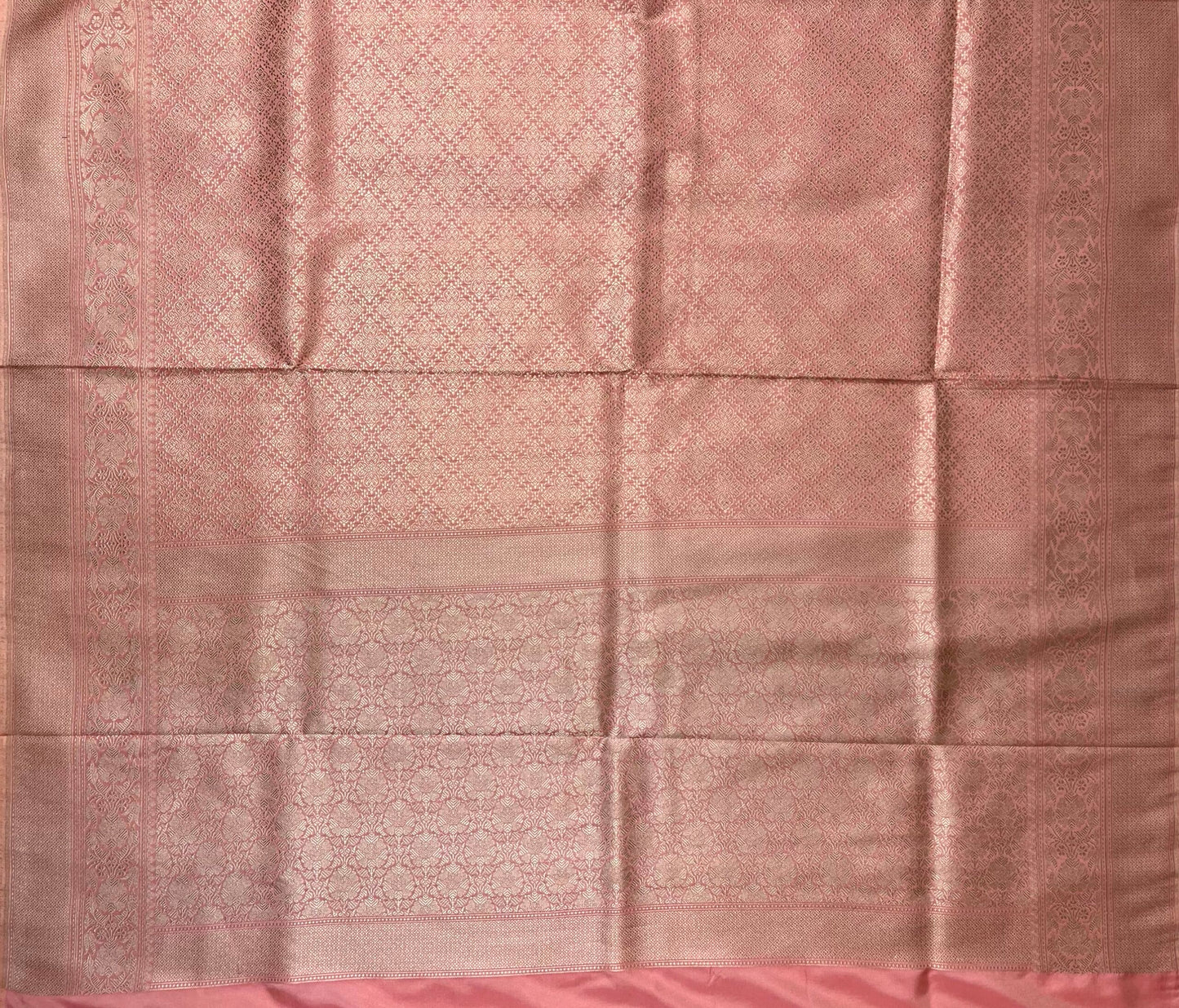 Pink Banaras Allover Brocade Saree with Border and Pallu Design b0497ds