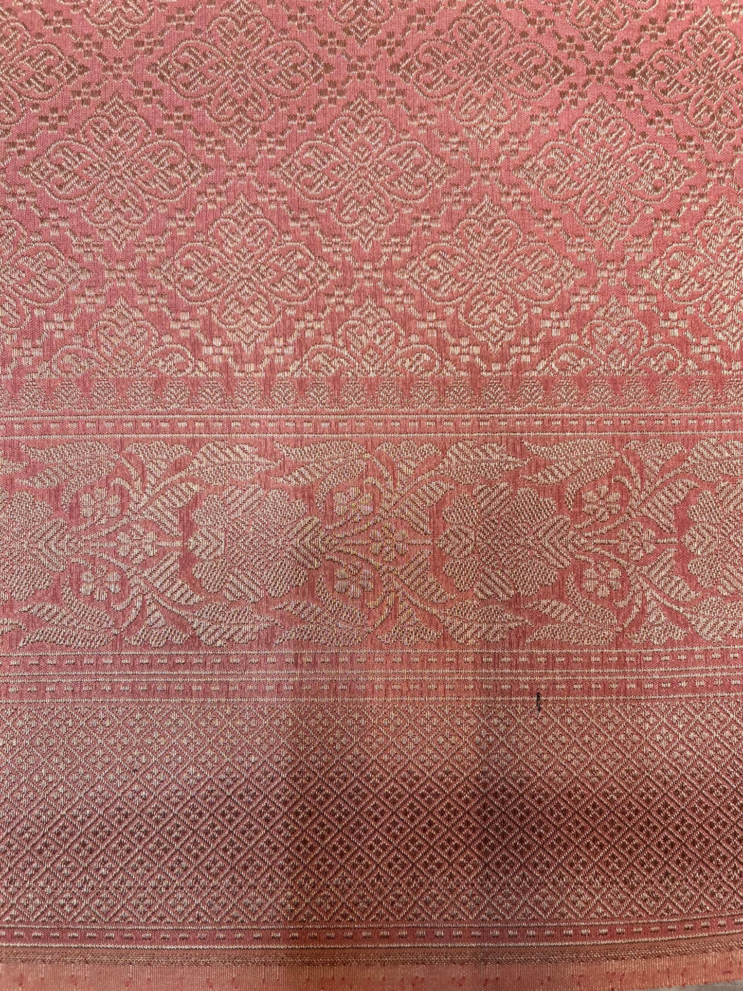 Pink Banaras Allover Brocade Saree with Border and Pallu Design b0497ds