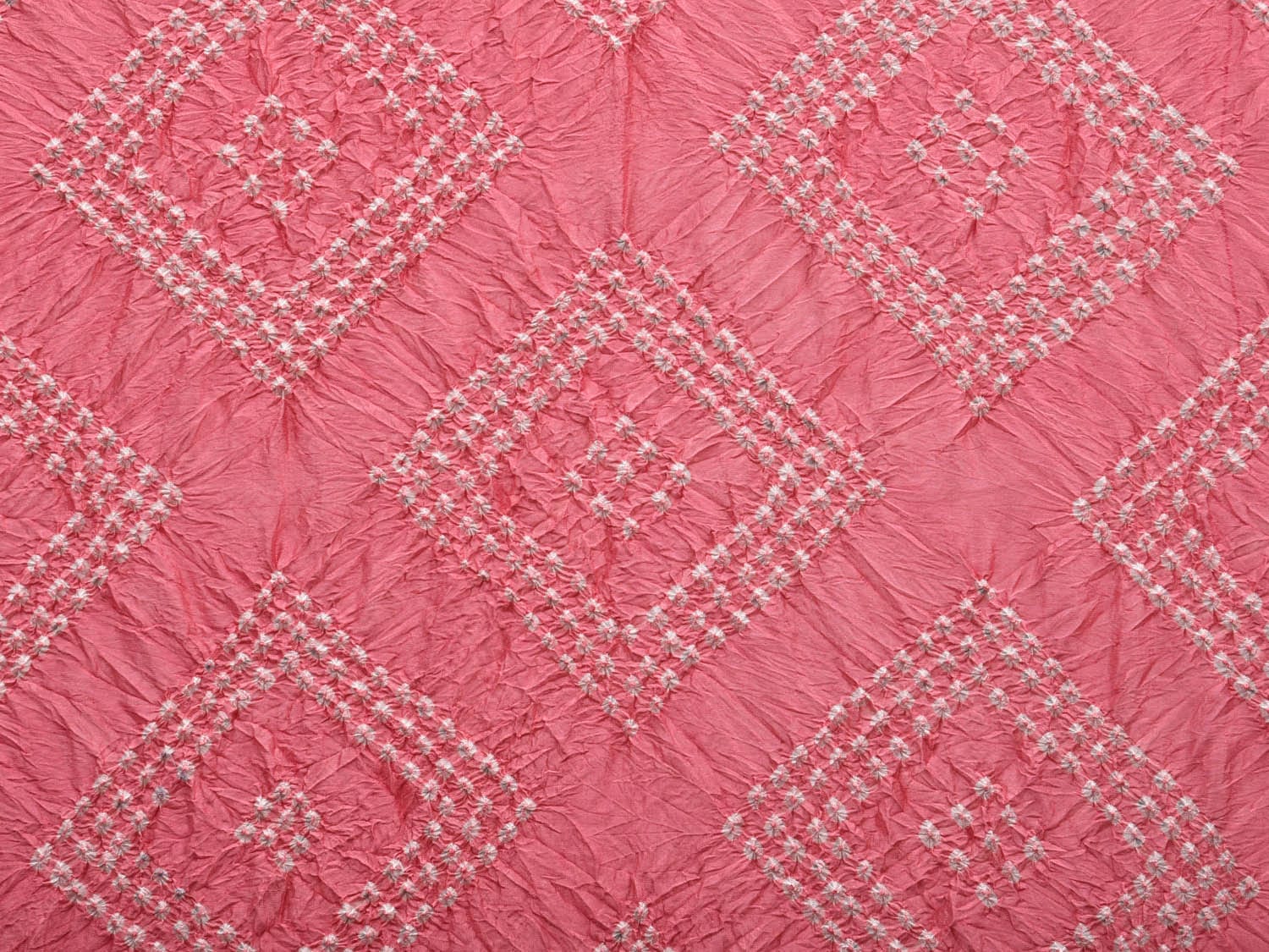Baby Pink and Red Bandhani Kanchipuram Silk Handloom Dupatta with Border Design ds2731
