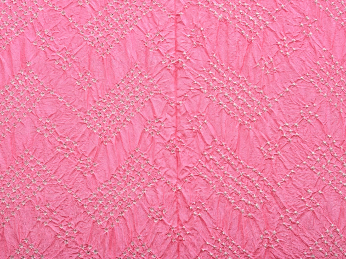 Baby Pink and Red Bandhani Kanchipuram Silk Handloom Dupatta with Border Design ds2831
