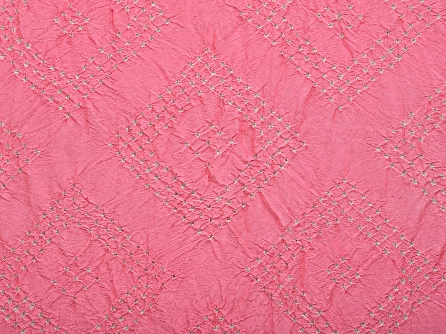 Baby Pink and Red Bandhani Kanchipuram Silk Handloom Dupatta with Border Design ds2913