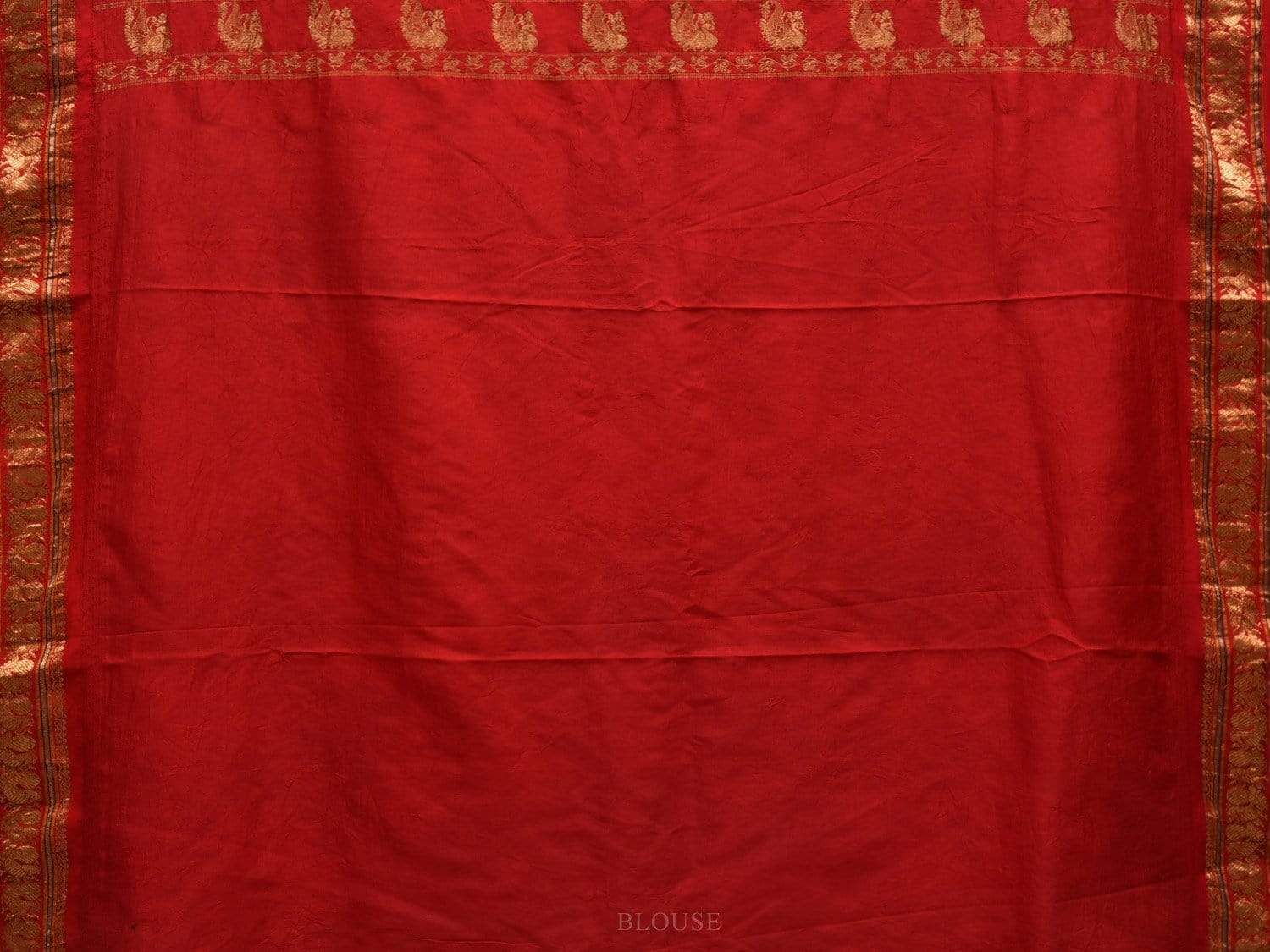 Baby Pink and Red Kalamkari Hand Painted Kanchipuram Silk Handloom Saree with Floral Design KL0548