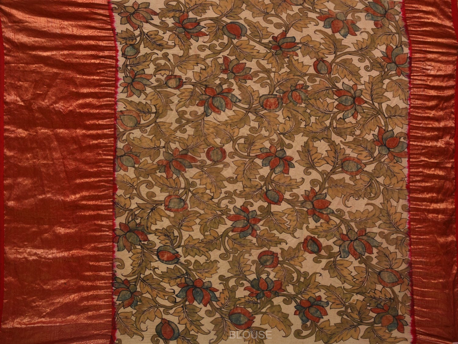 Baby Pink Bandhani Kanchipuram Silk Handloom Saree with Kalamkari Pallu and Blouse Design bn0393