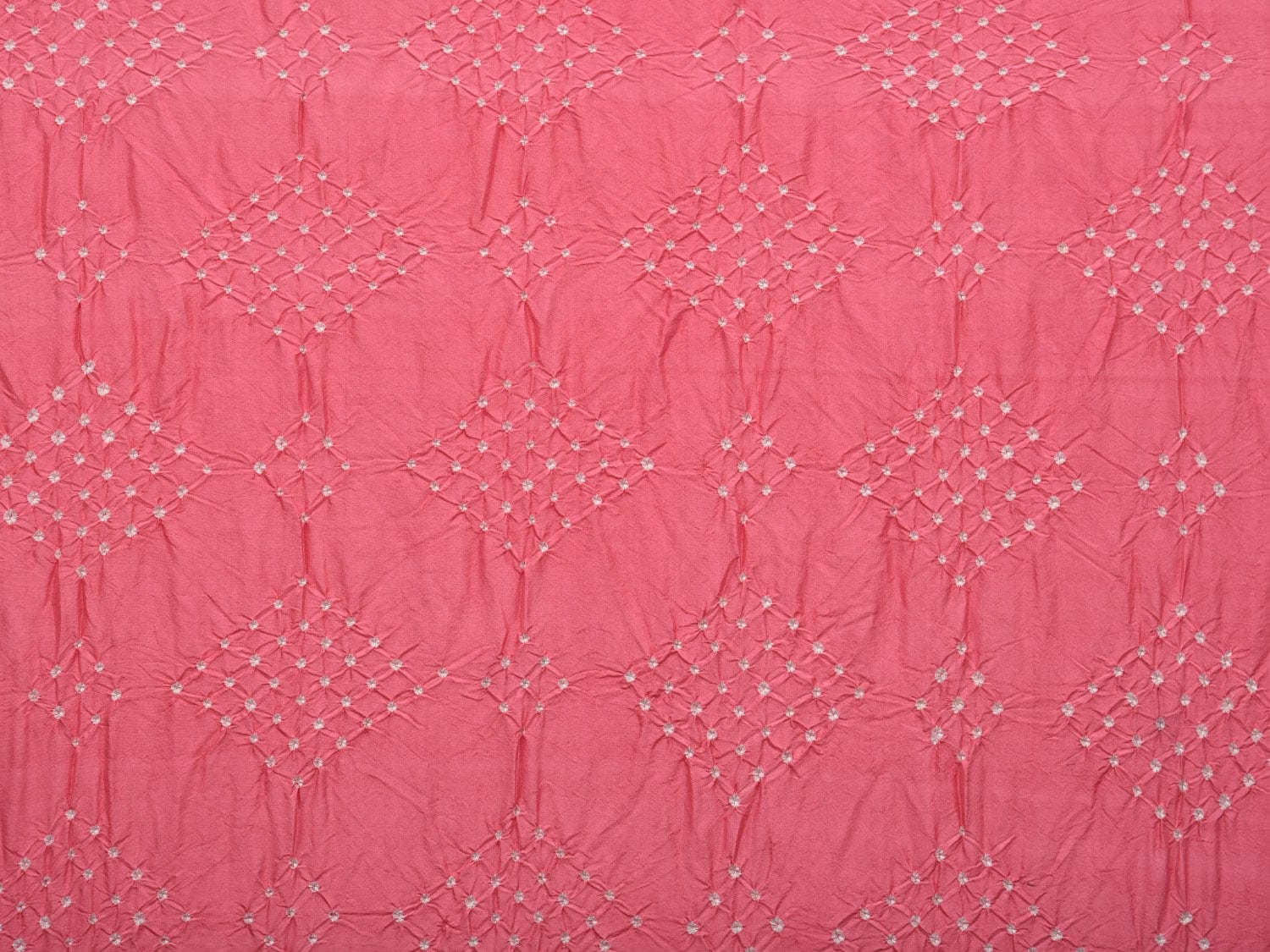 Baby Pink Bandhani Kanchipuram Silk Handloom Saree with Kalamkari Pallu and Blouse Design bn0393