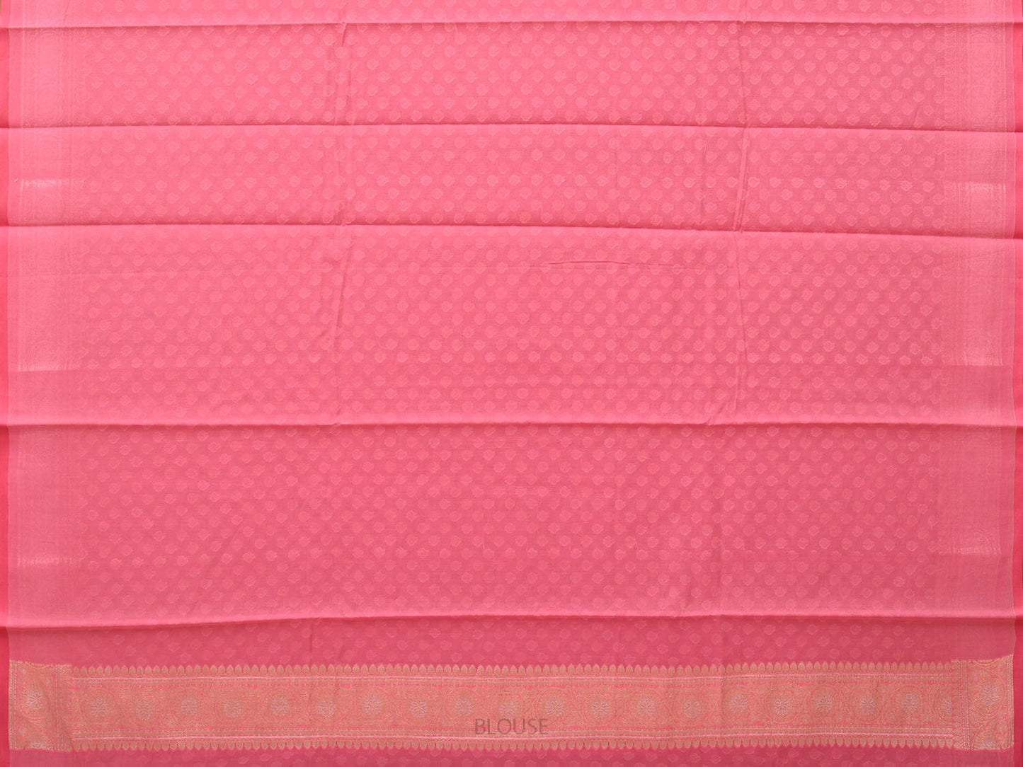 Baby Pink Cut Work Cotton Silk Saree with All Over Banaras Design o0393